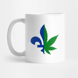 Fleur de lys Quebec cannabis Mug